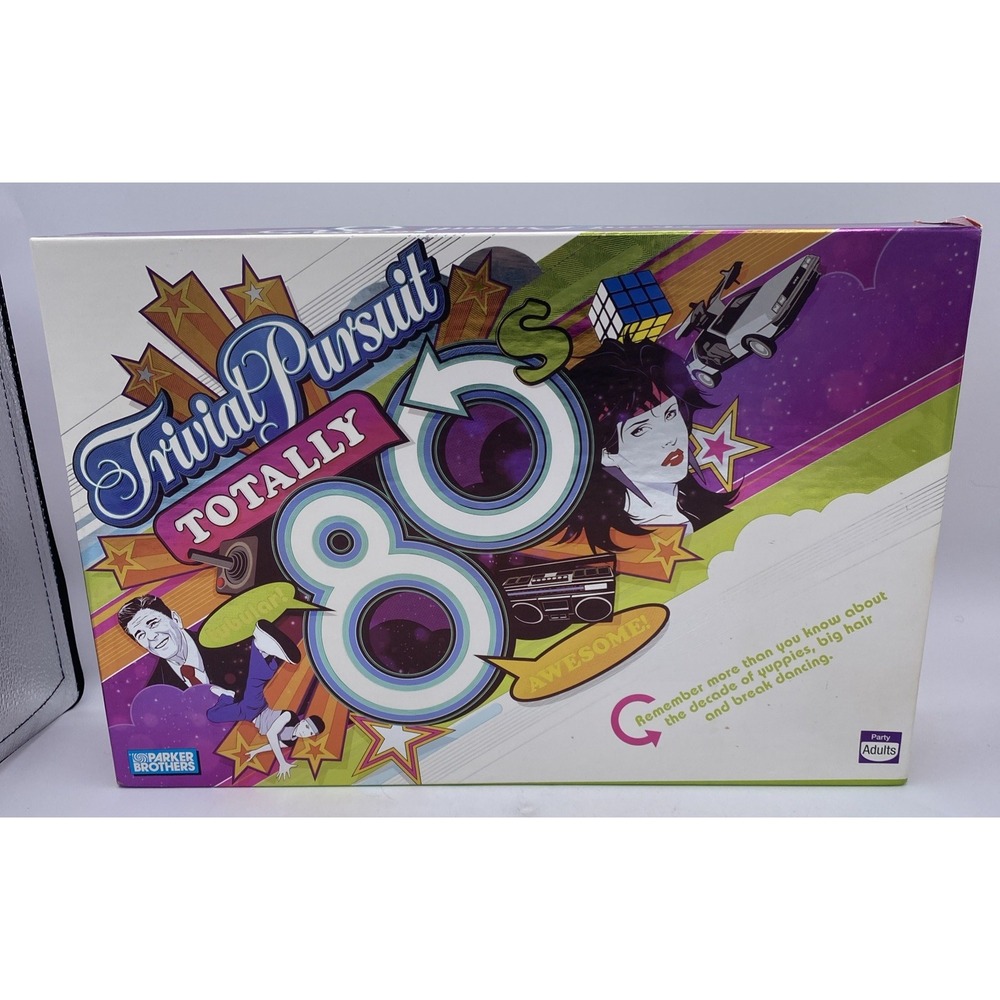 VTG Trivial Pursuit Totally 80s Game Board 2006 - 44230 Sealed Cards & Pieces